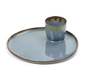 SERAX Terres De Rêves - Egg plate smokey blue