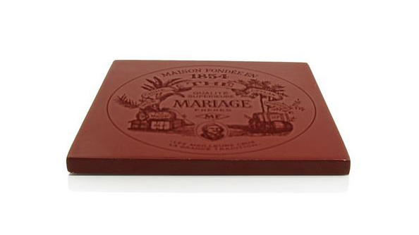 MARIAGE FRÈRES Lacquered Trivet - Red teapot stand #1
