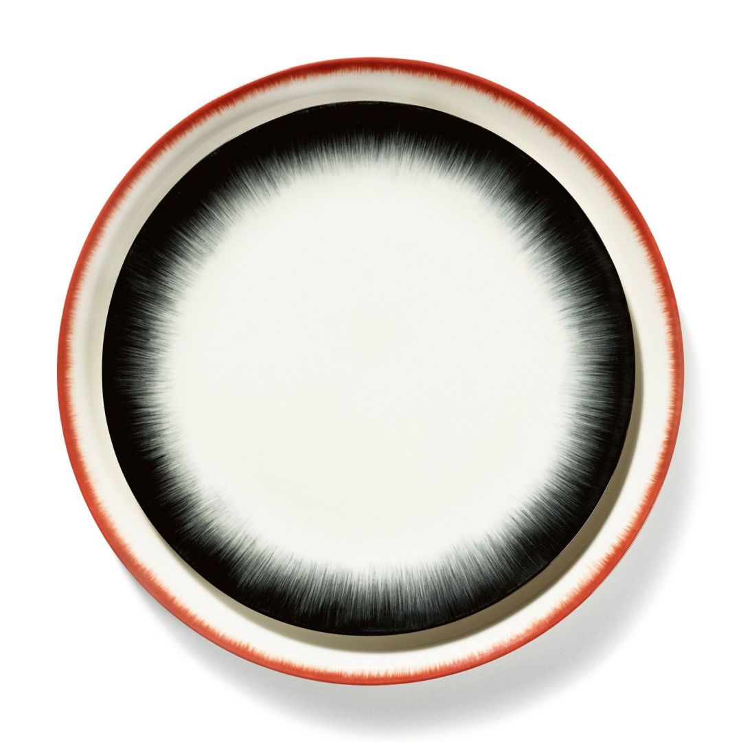 SERAX Dé - White/black dinner plate L #2