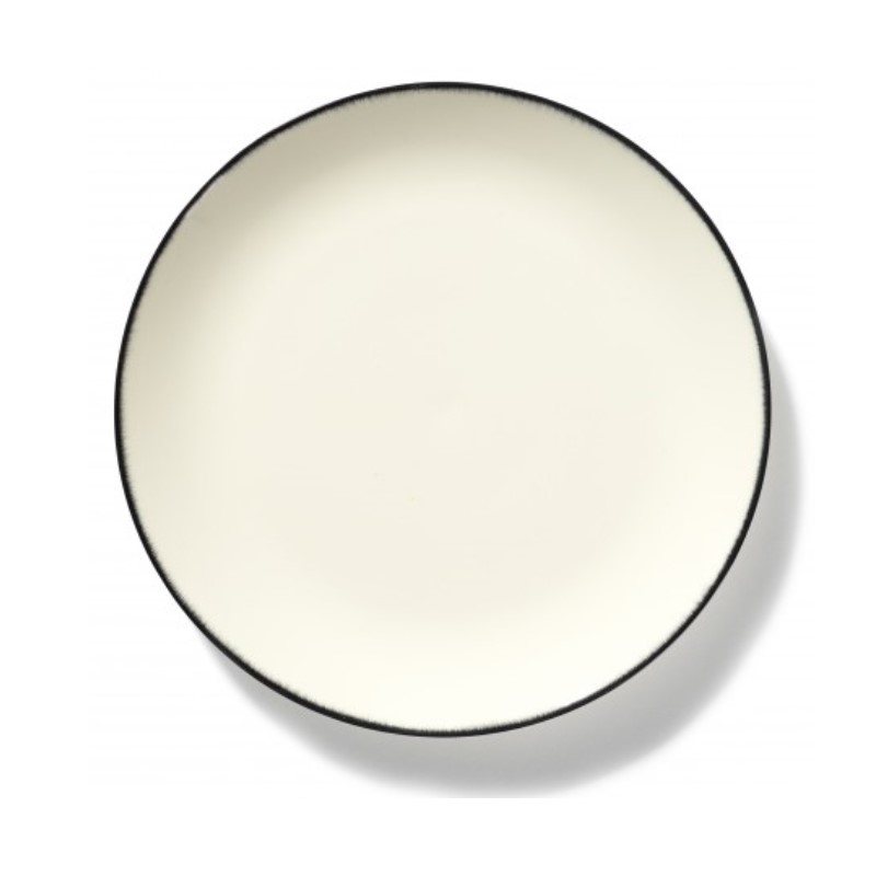 SERAX Dé - Prato de mesa branco/preto L #1