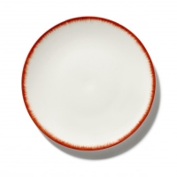 SERAX Dé - White/red dinner plate M