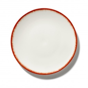 SERAX Dé - Prato de mesa branco/vermelho M