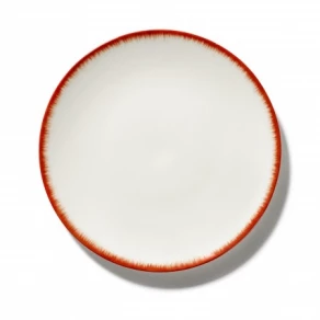 SERAX Dé - White/red plate 24cm