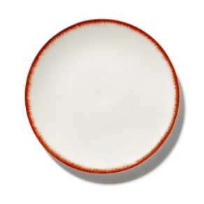 SERAX Dé - White/red dinner plate M