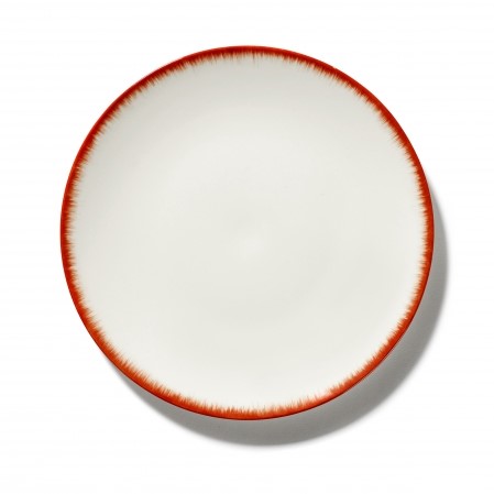 SERAX Dé - White/red dinner plate M #1