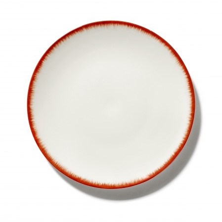 SERAX Dé - Prato de mesa branco/vermelho M #1