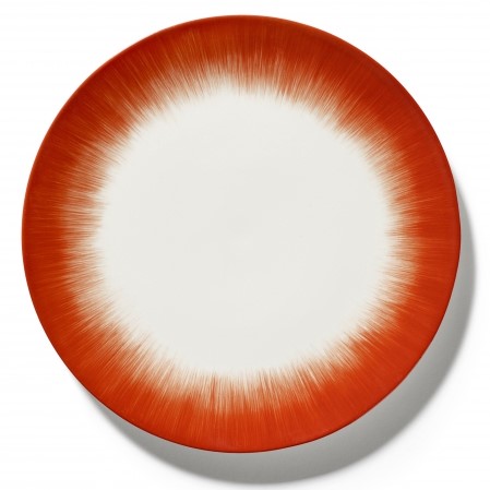 SERAX Dé - Prato de mesa vermelho/branco L #1