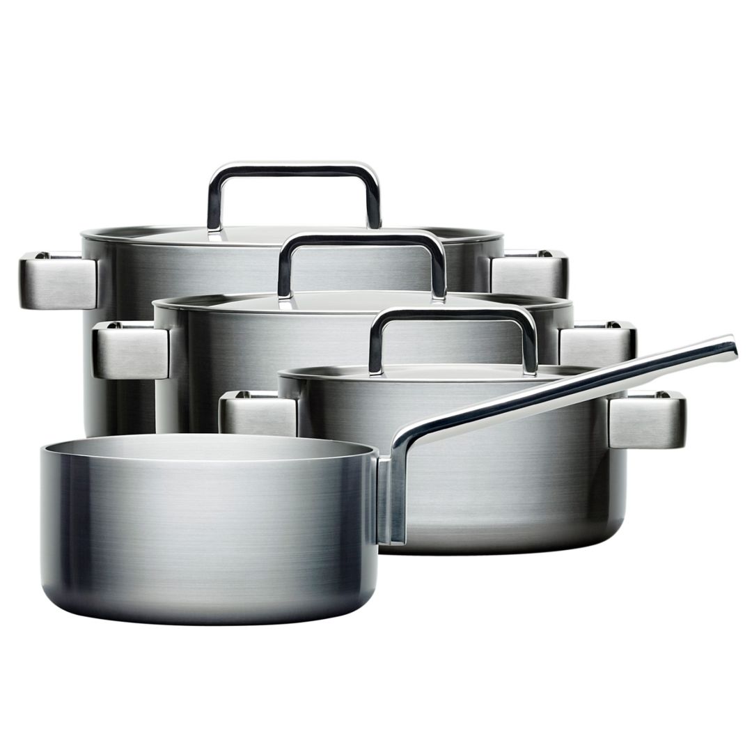 Tools cooking pots by Iittala in the interior design shop