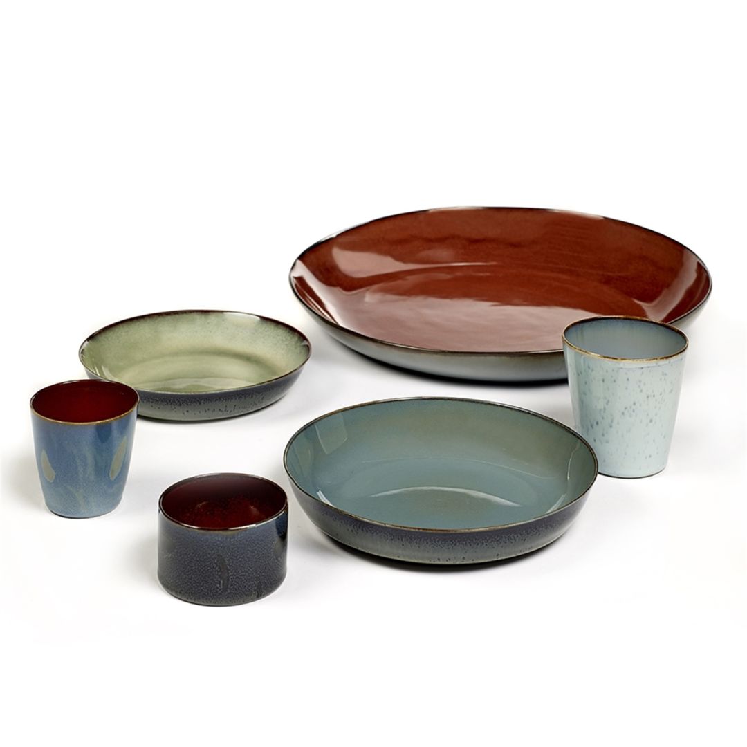 SERAX Terres De Rêves - Serving plate rust smokey blue #2