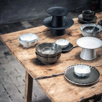 SERAX Inku - Ribbed white bowl XL #4