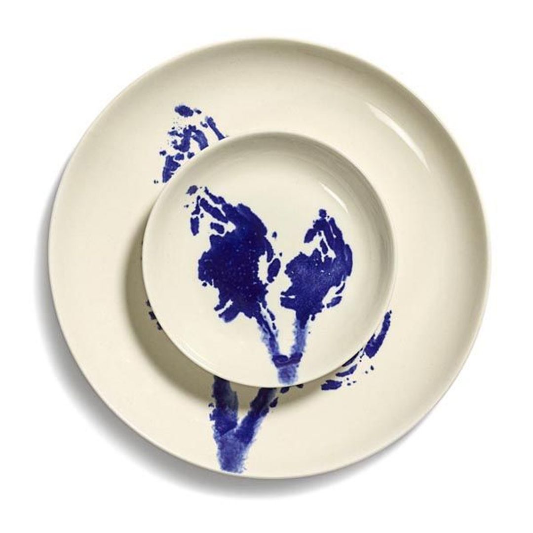 SERAX Feast - White plate with blue artichoke S #3