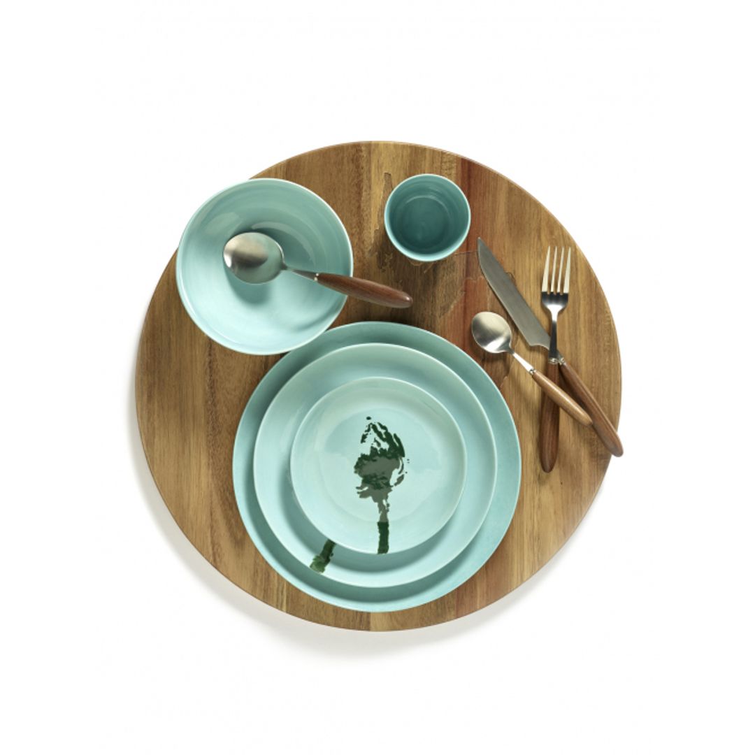 SERAX Feast -  Blue plate with green artichoke XS #4