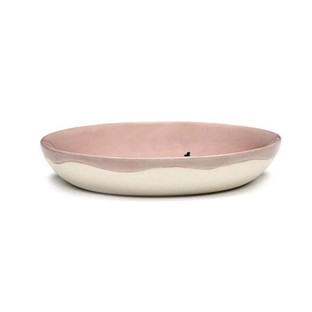 SERAX Feast - Pink plate with blue pepper S #2