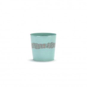 SERAX Feast - Blue coffee cup with red stripes