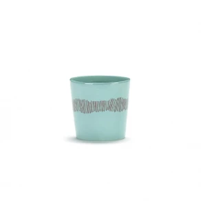 SERAX Feast - Copo de café azul com riscas vermelhas