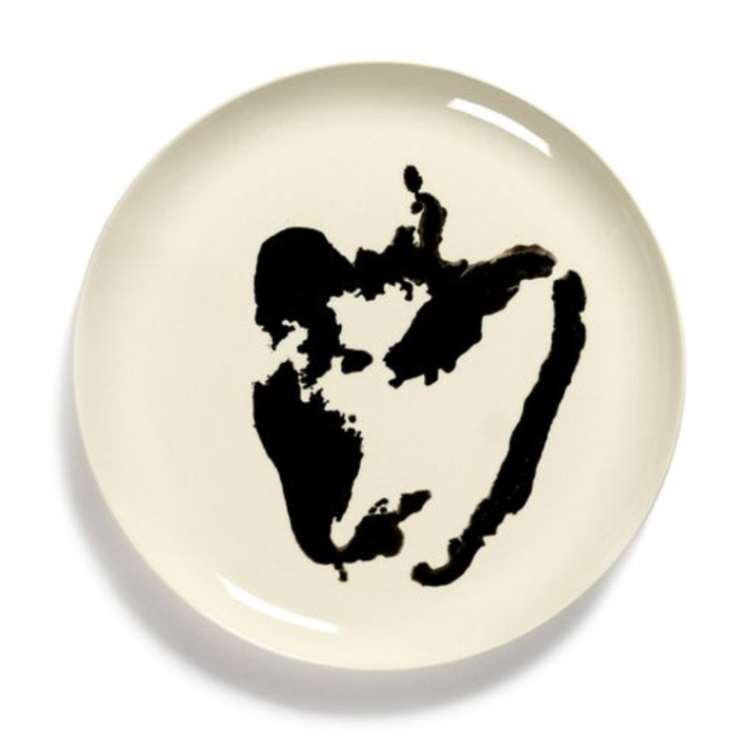 SERAX Feast - White plate with black pepper L #1