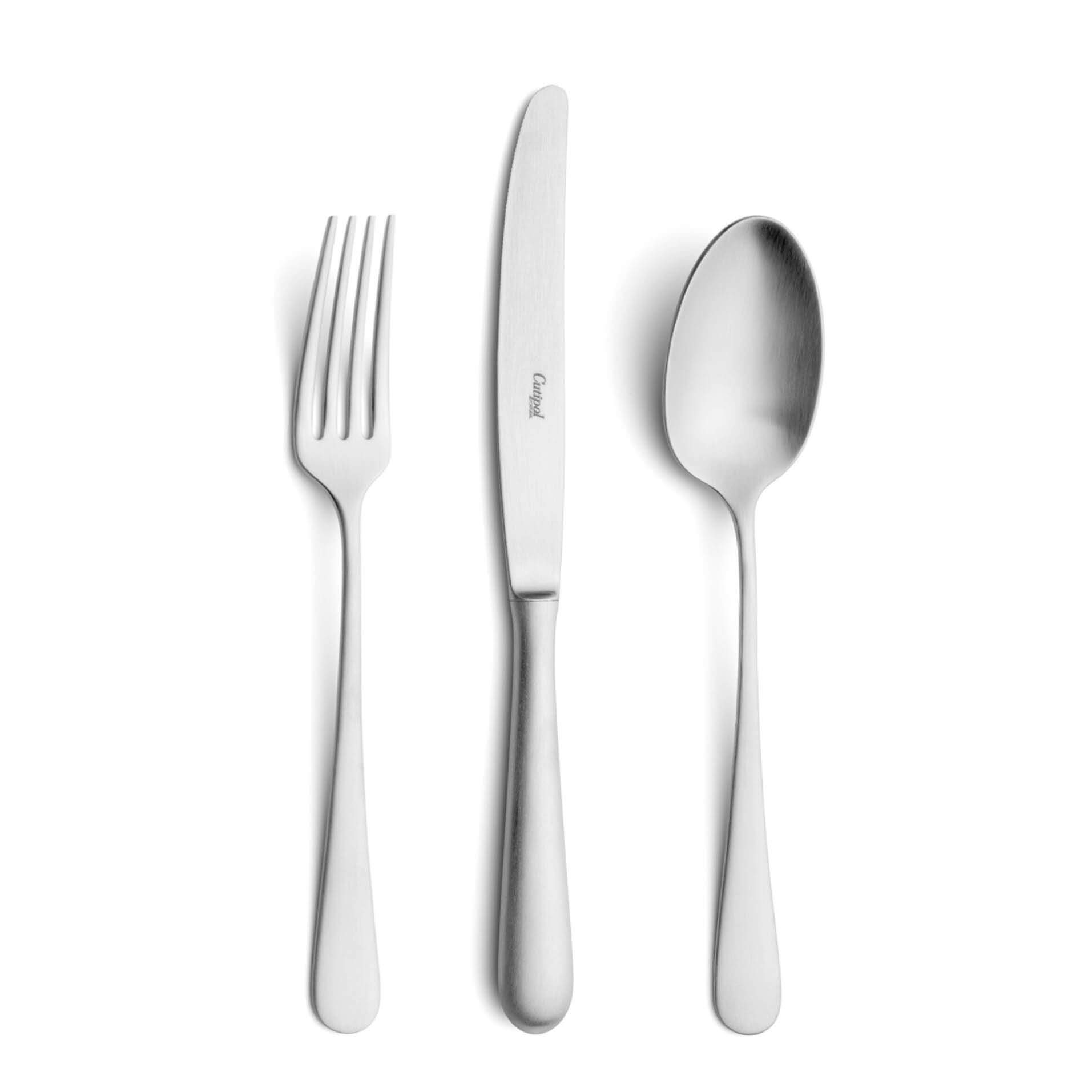 Cutipol Cutlery Alcantara Matte with dinner fork, dinner knife, table spoon