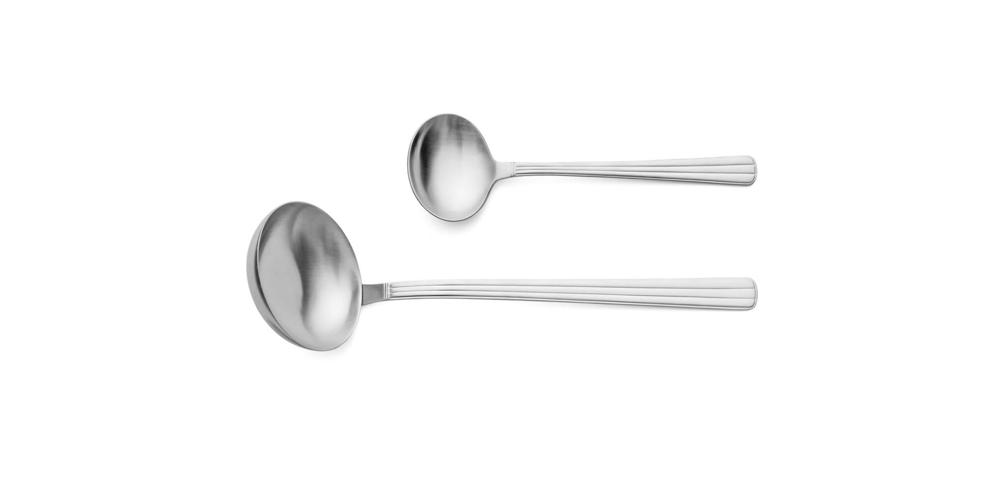 Cutipol Athena Matte with soup ladle and sauce ladle