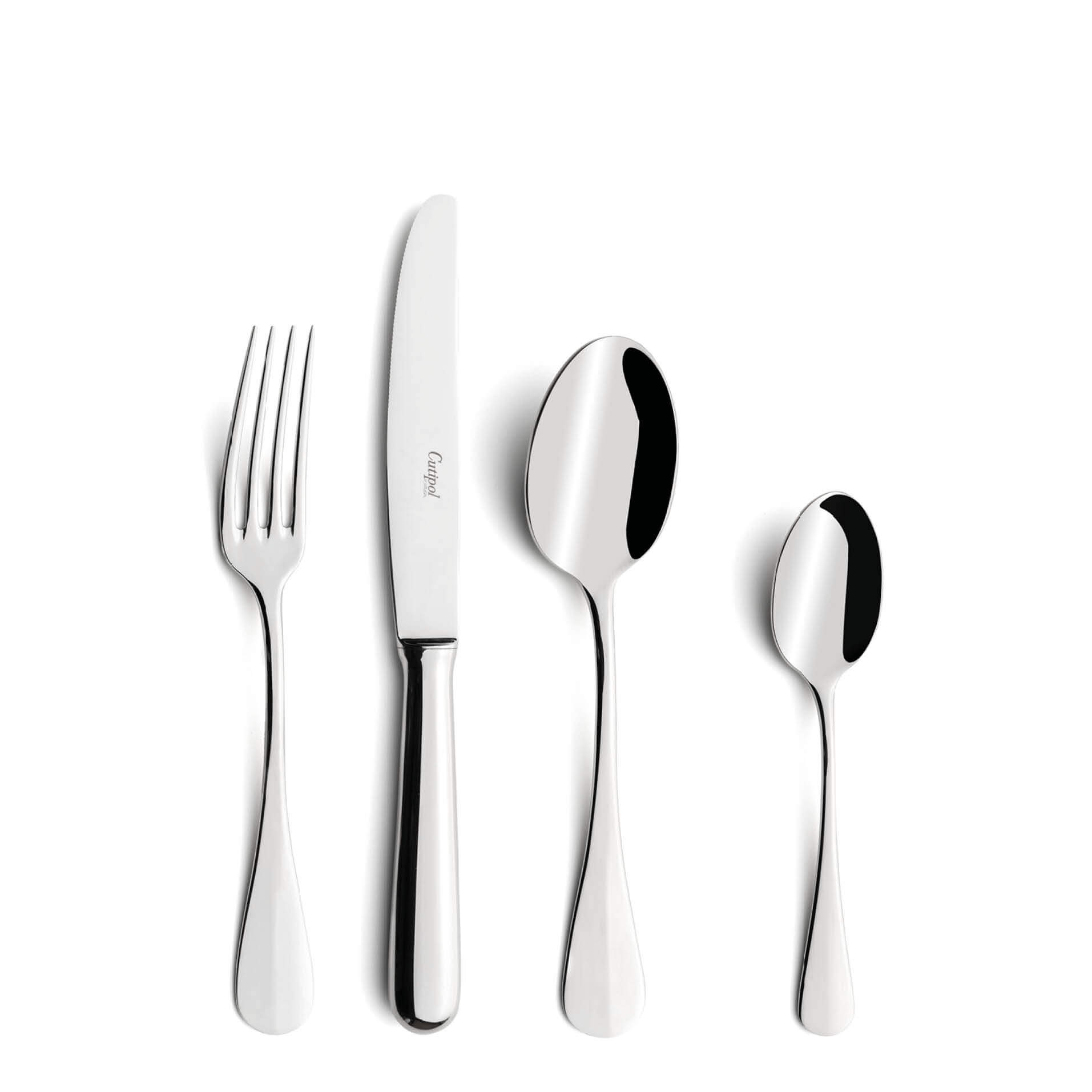 Cutipol Cutlery Baguette with dessert fork, dessert knife, dessert spoon and tea-coffee spoon