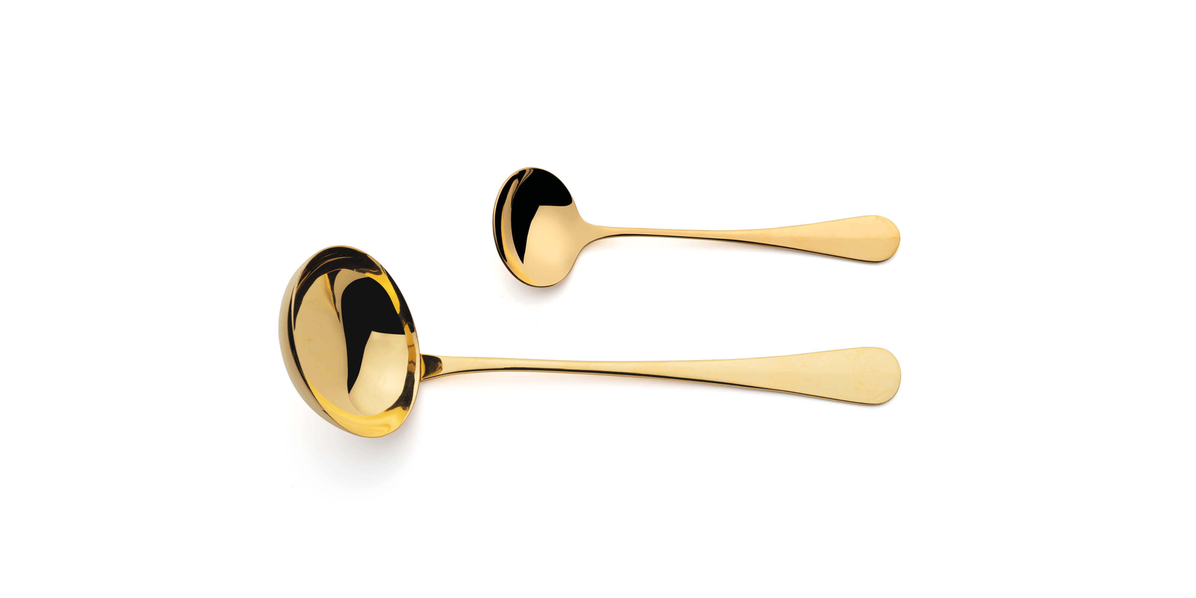 Concha terrina e Colher de molho Cutipol Baguette Gold