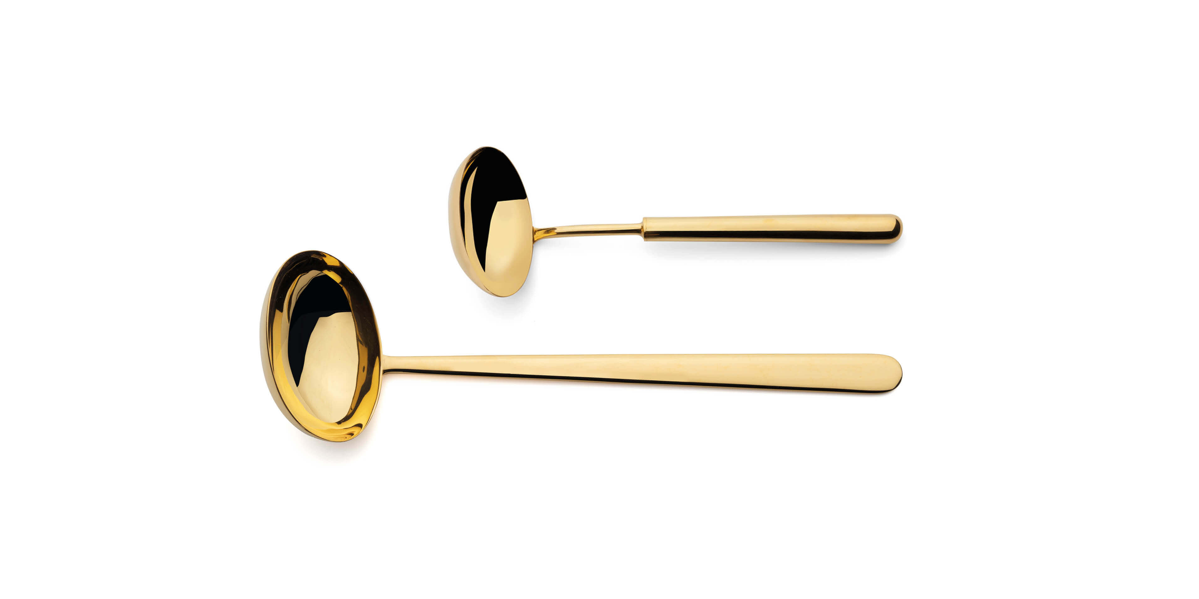 Cutipol Bali Gold with soup ladle and sauce ladle