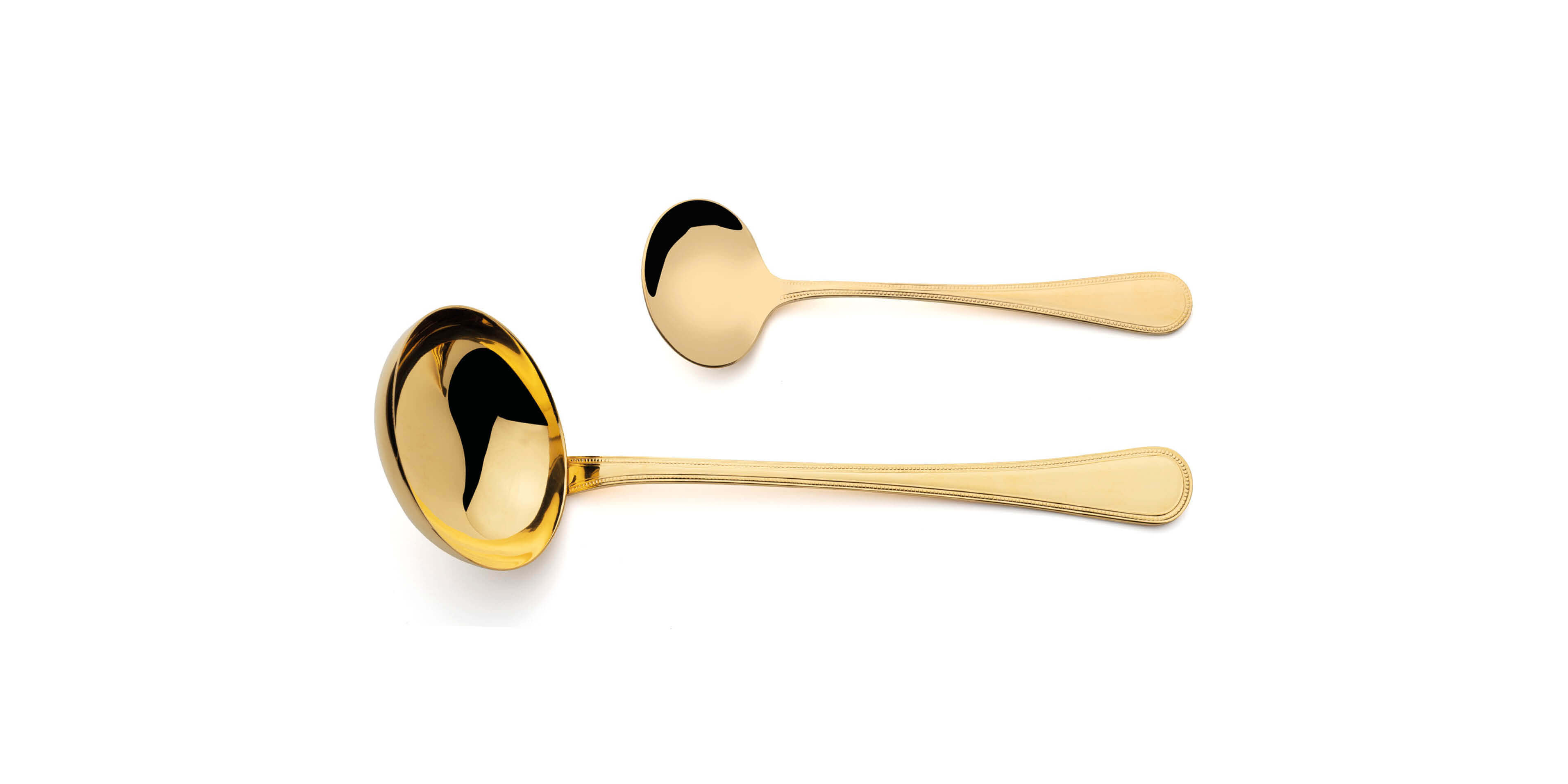 Cutipol D. Maria Gold with soup ladle and sauce ladle