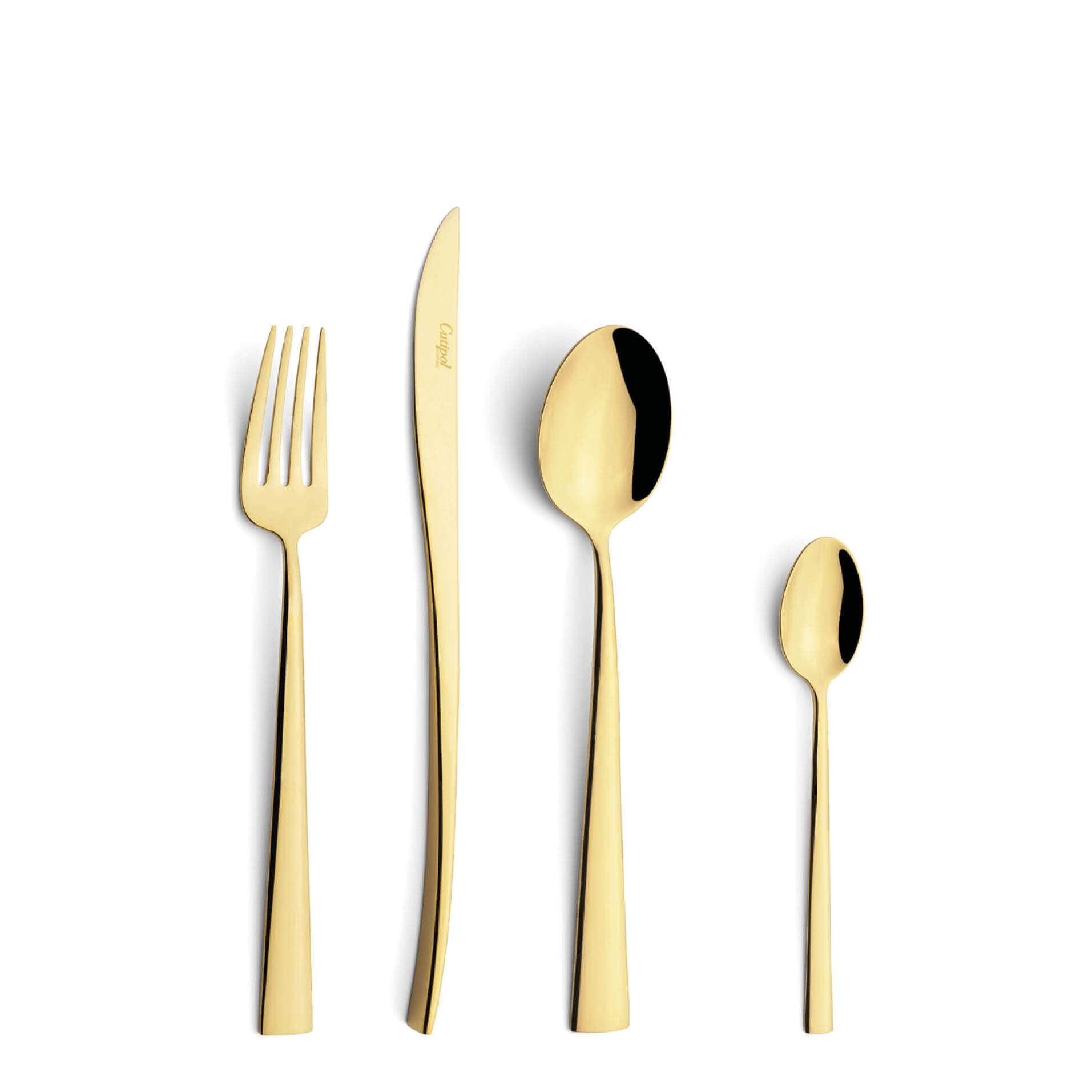 Cutipol Cutlery Duna Gold with dessert fork, dessert knife, dessert spoon and tea-coffee spoon