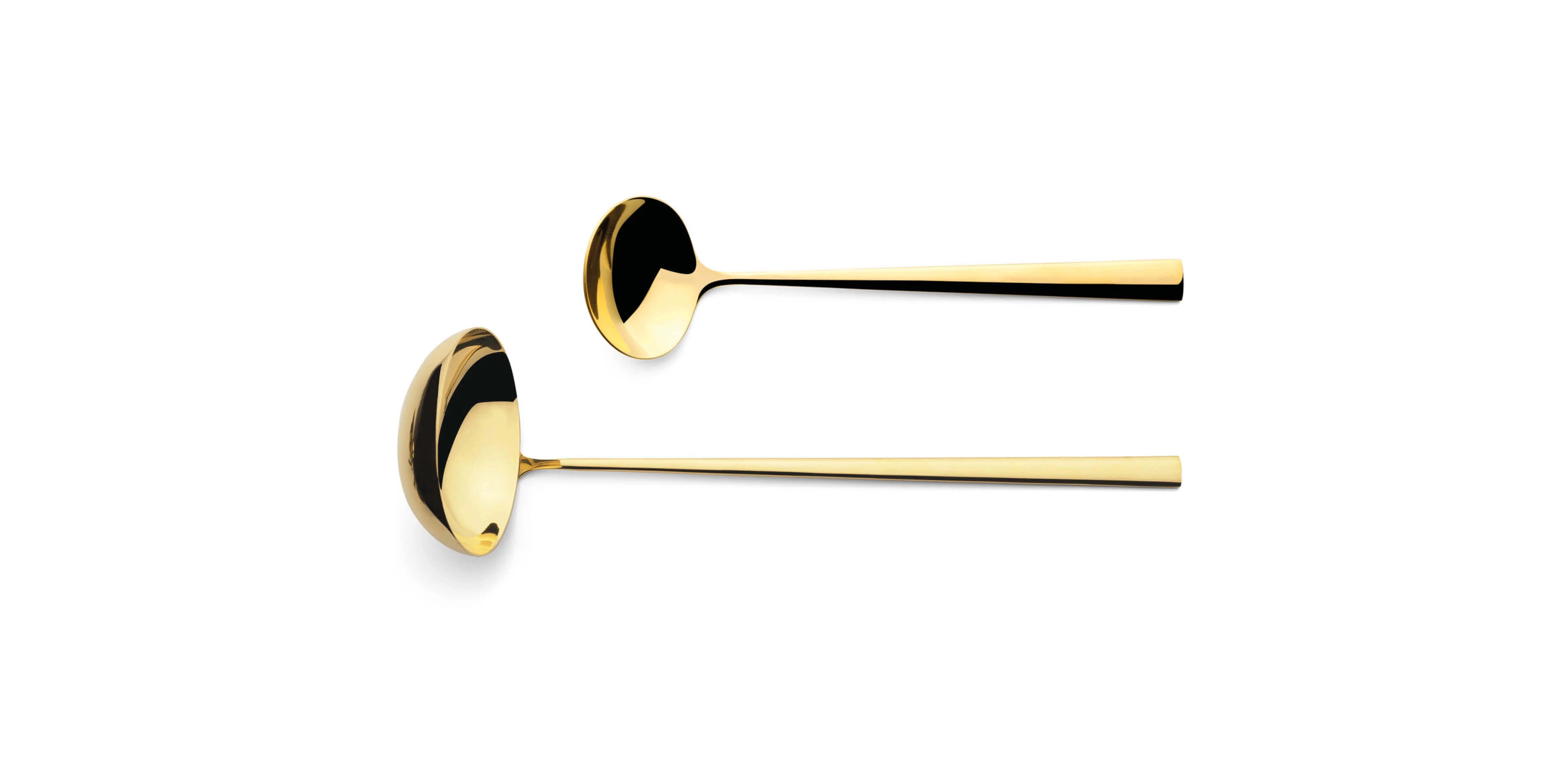 Cutipol Duna Gold with soup ladle and sauce ladle