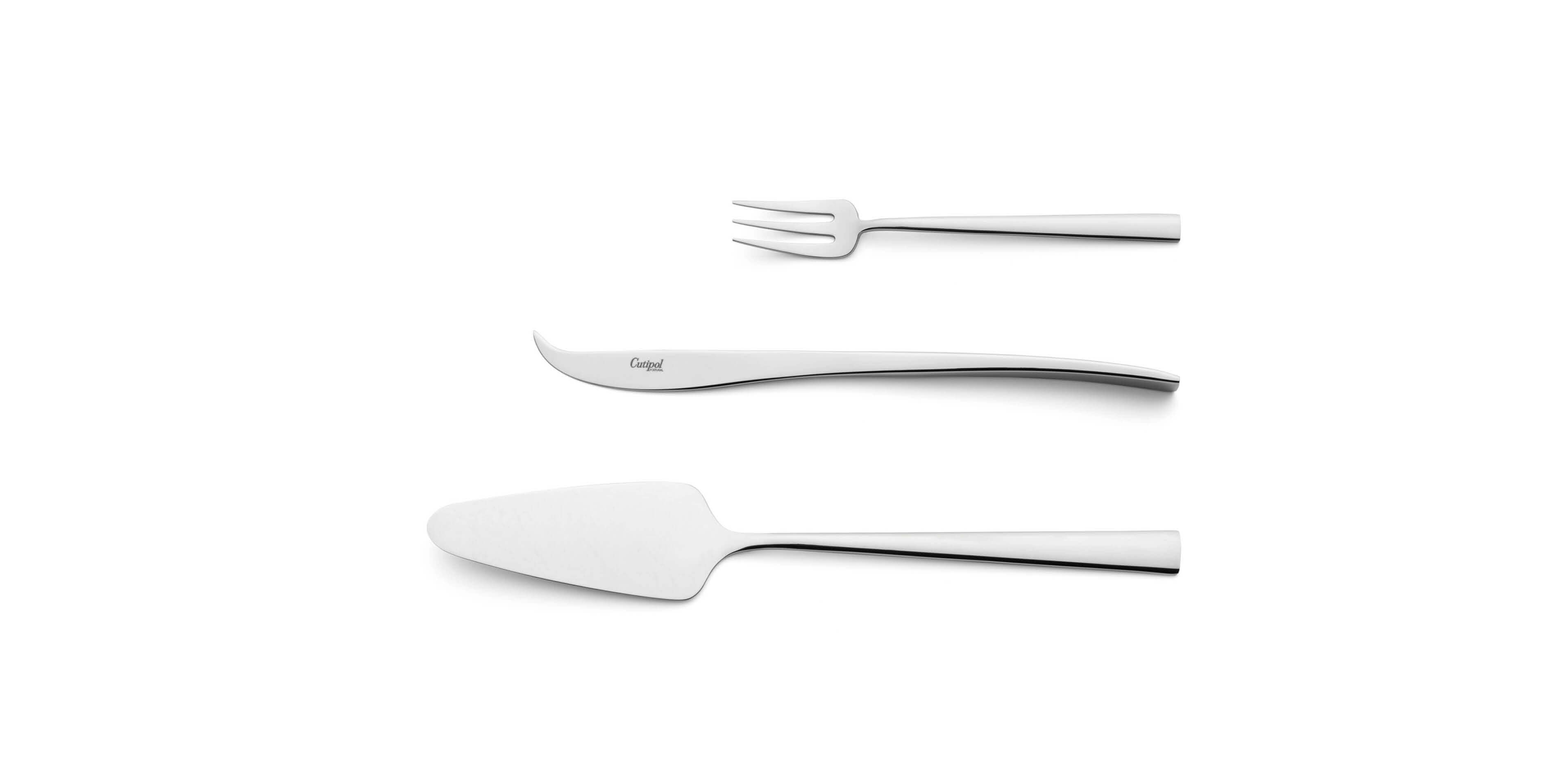 Pie Server, Cheese knife and pastry fork Cutipol Duna