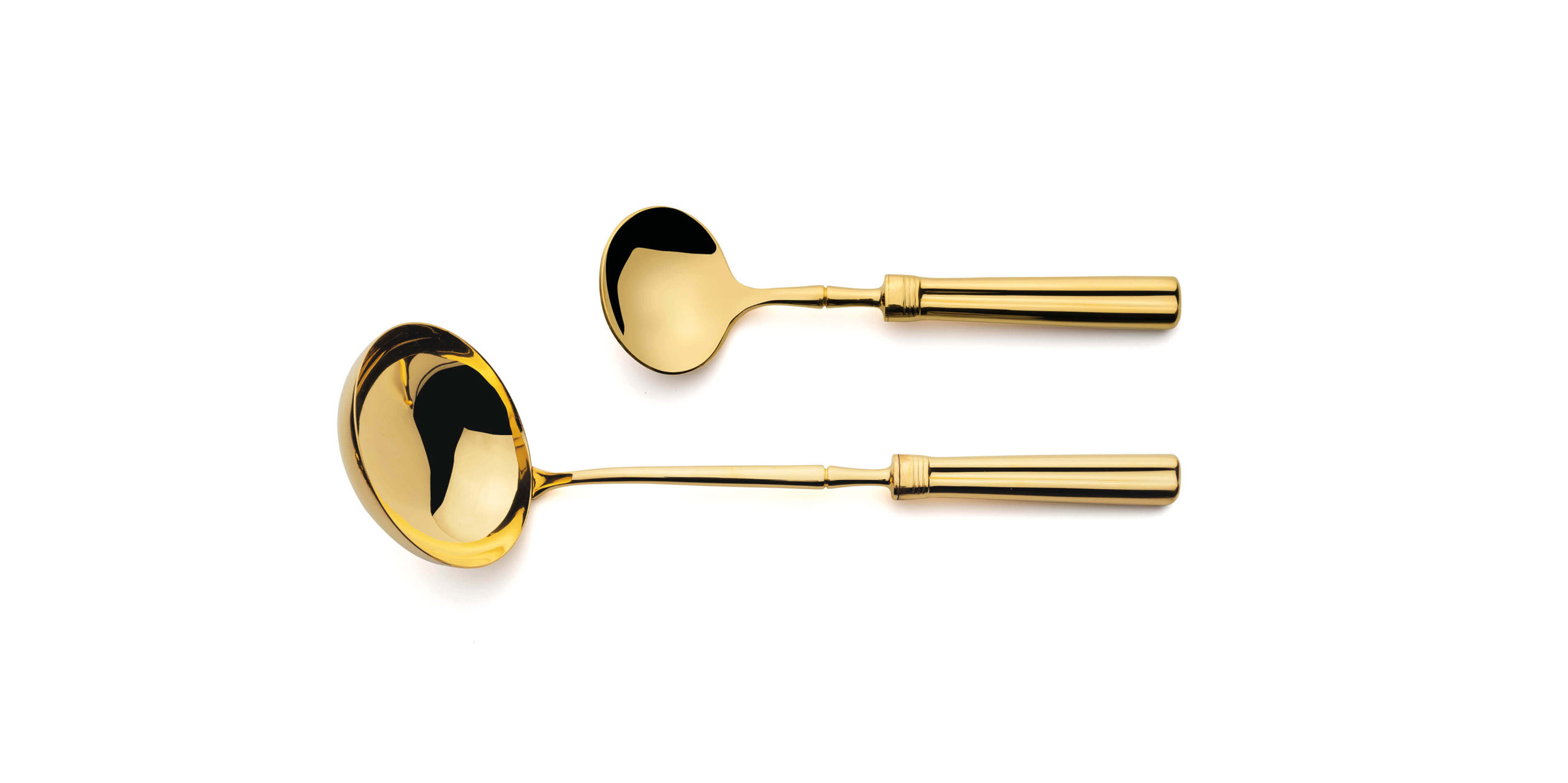 Concha terrina e Colher de molho Cutipol Fontainebleau Gold