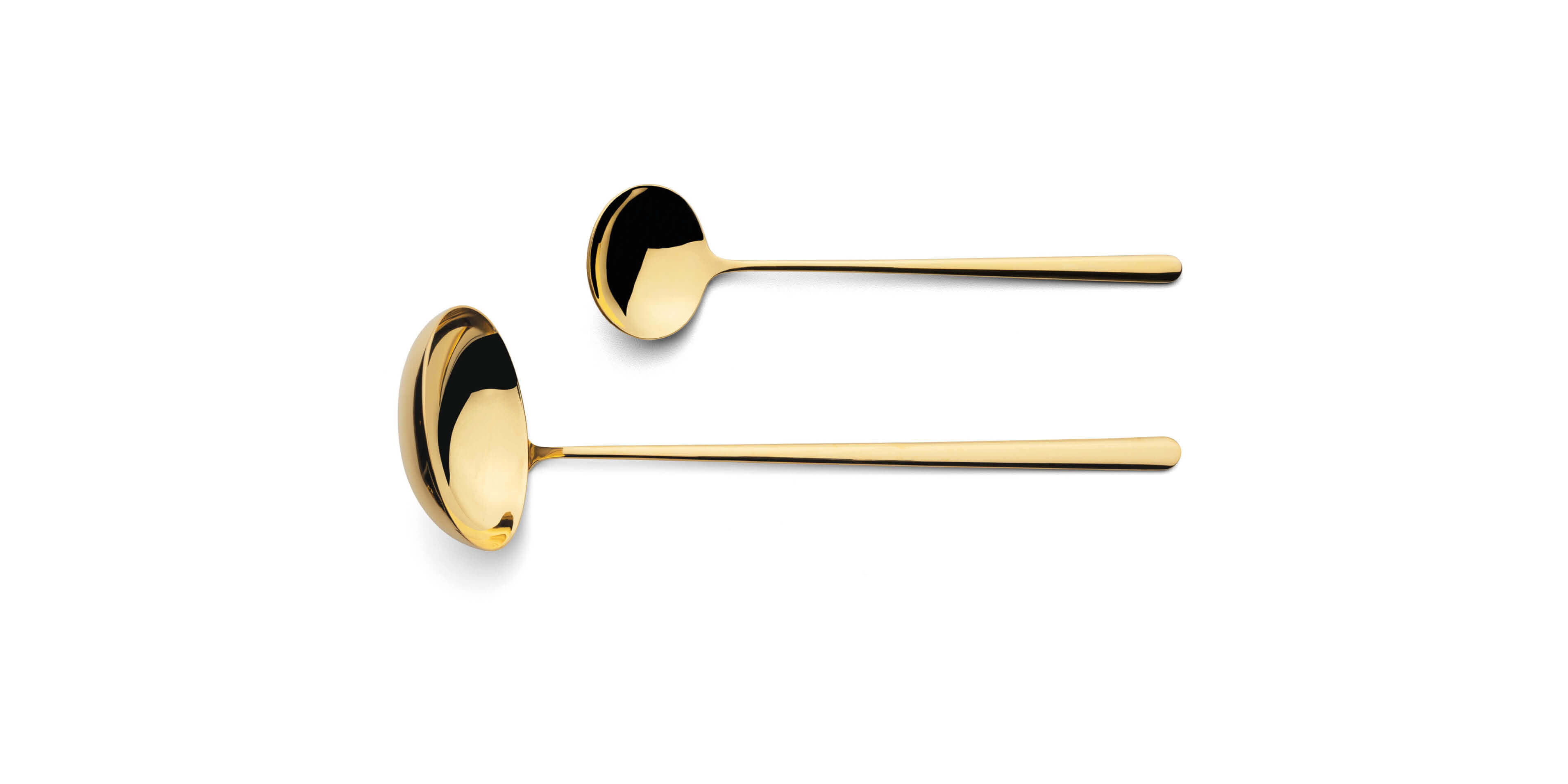 Cutipol Icon Gold with soup ladle and sauce ladle