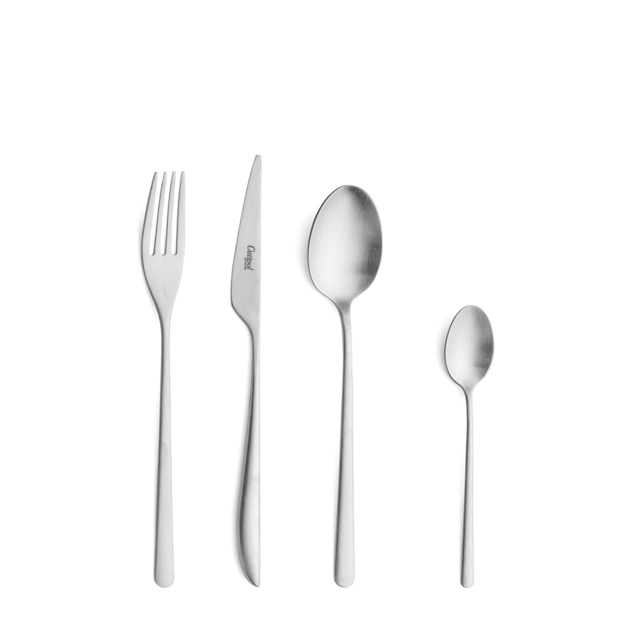 Cutipol Cutlery Icon Matte with dessert fork, dessert knife, dessert spoon and tea-coffee spoon