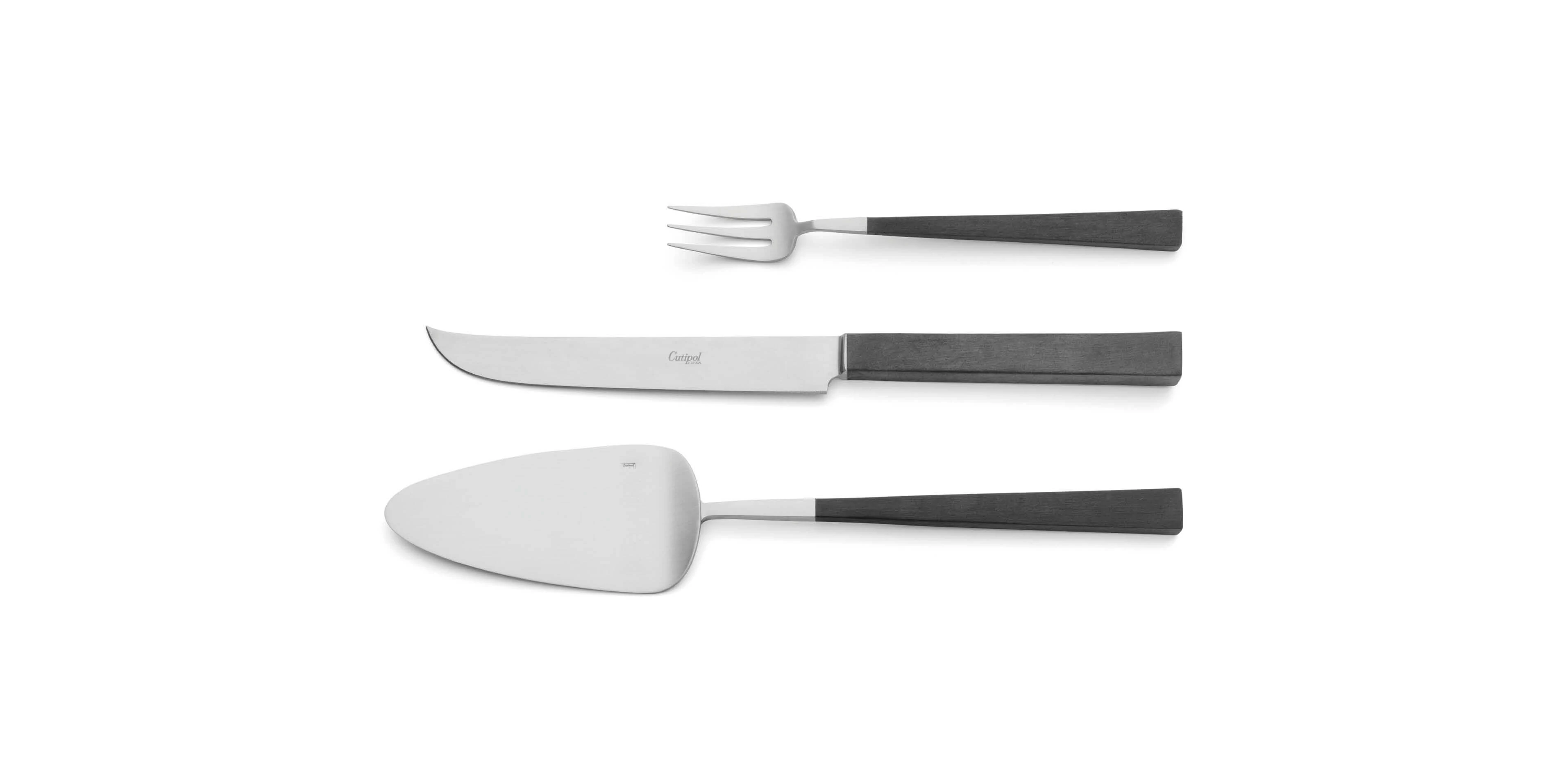 Pie Server, Cheese knife and pastry fork Cutipol Kube