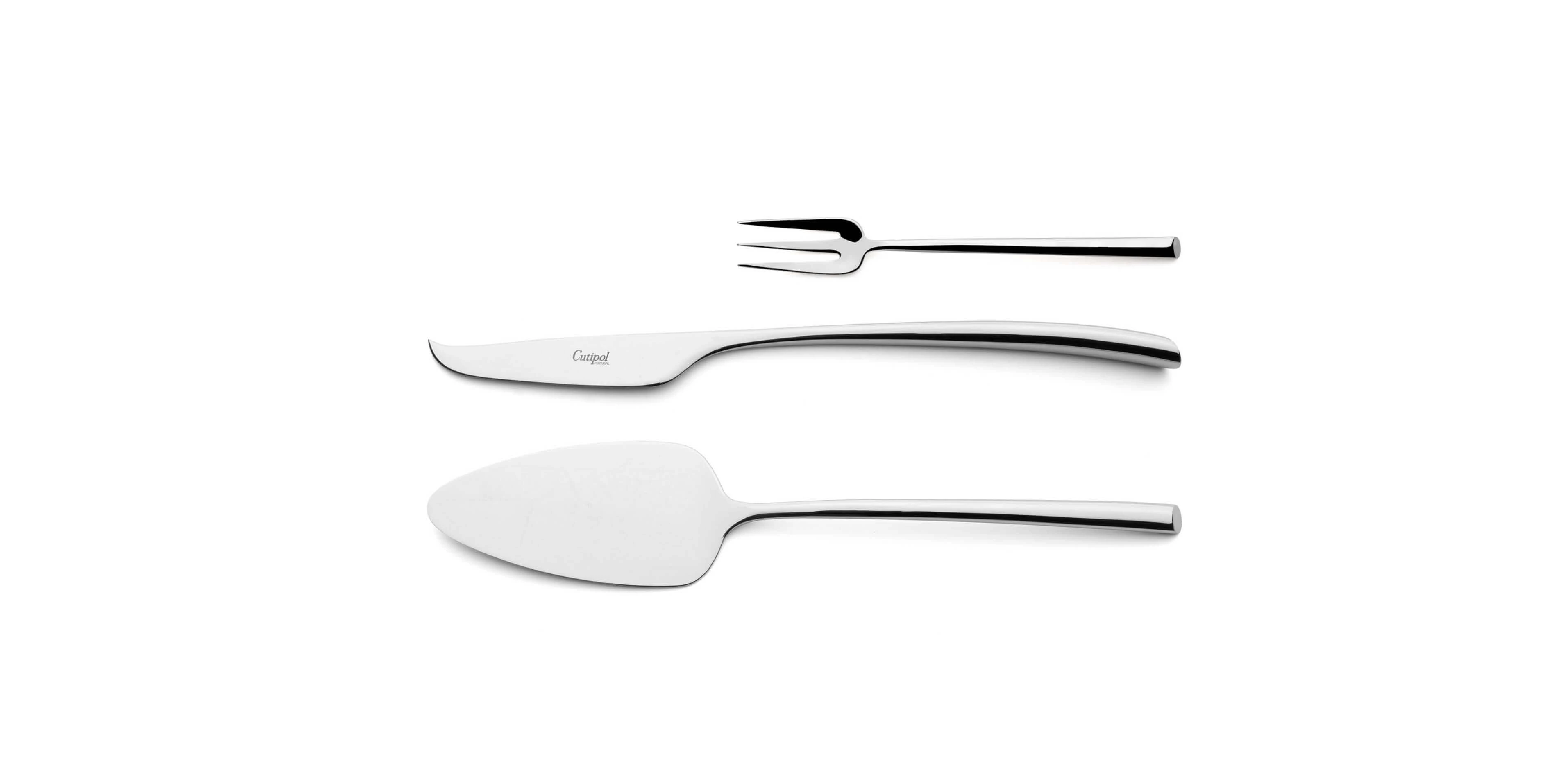 Pie Server, Cheese knife and pastry fork Cutipol Mezzo