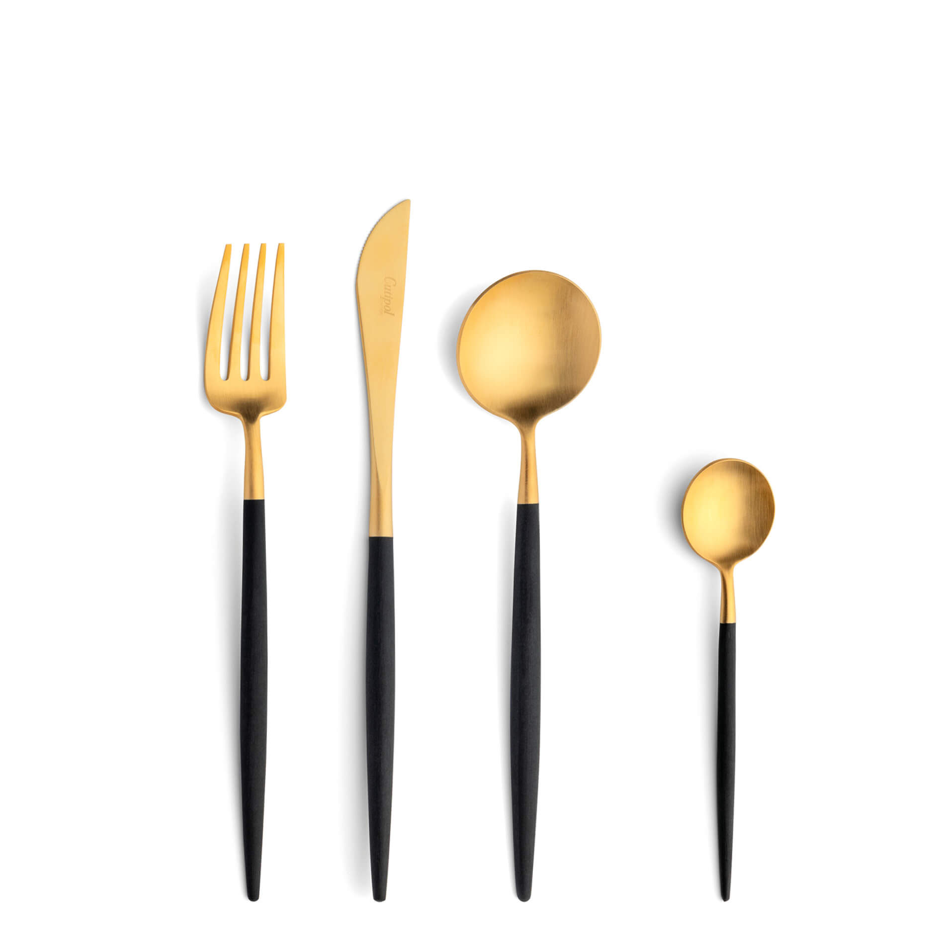 Cutipol Cutlery Goa Gold with dessert fork, dessert knife, dessert spoon and tea-coffee spoon
