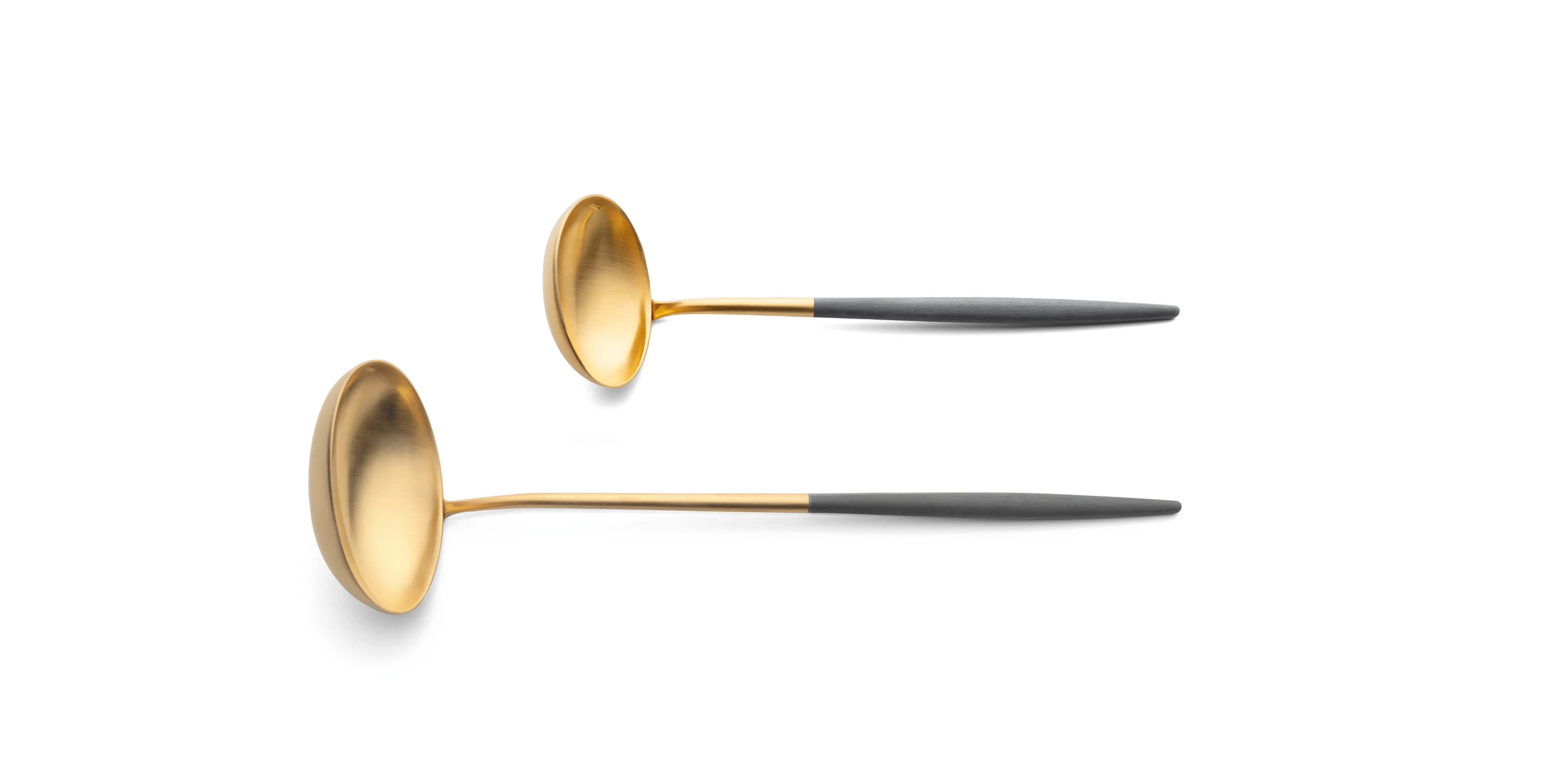 Cutipol Goa Grey Gold with soup ladle and sauce ladle