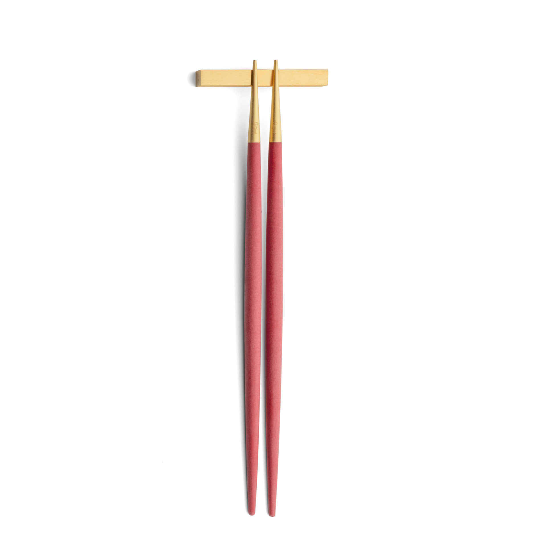 Chopsticks Cutipol Goa Red dourado com suporte