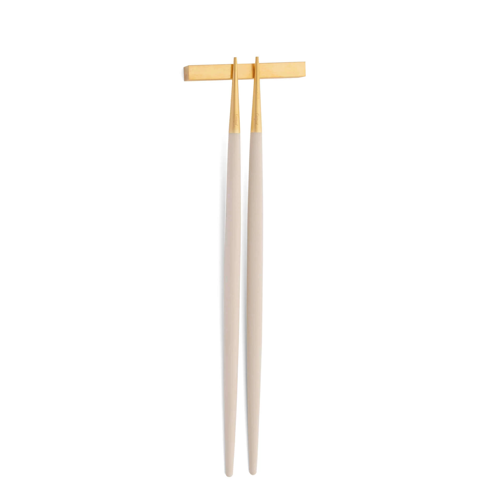 Cutipol Goa Ivory Gold chopstick set and support