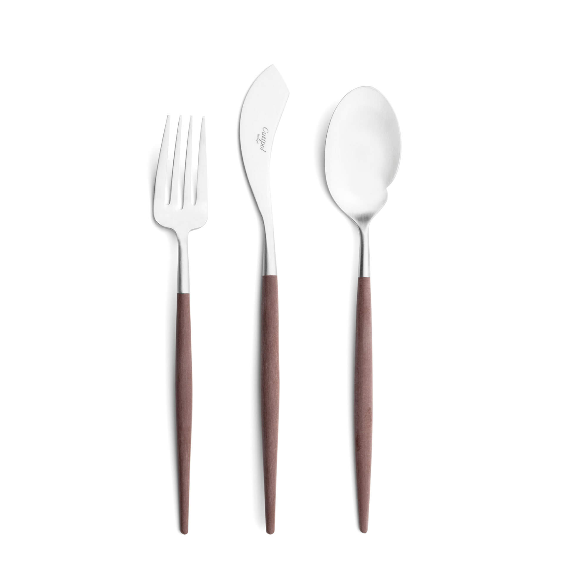 Cutipol Cutlery Goa Brown with fish fork, fish knife and gourmet spoon