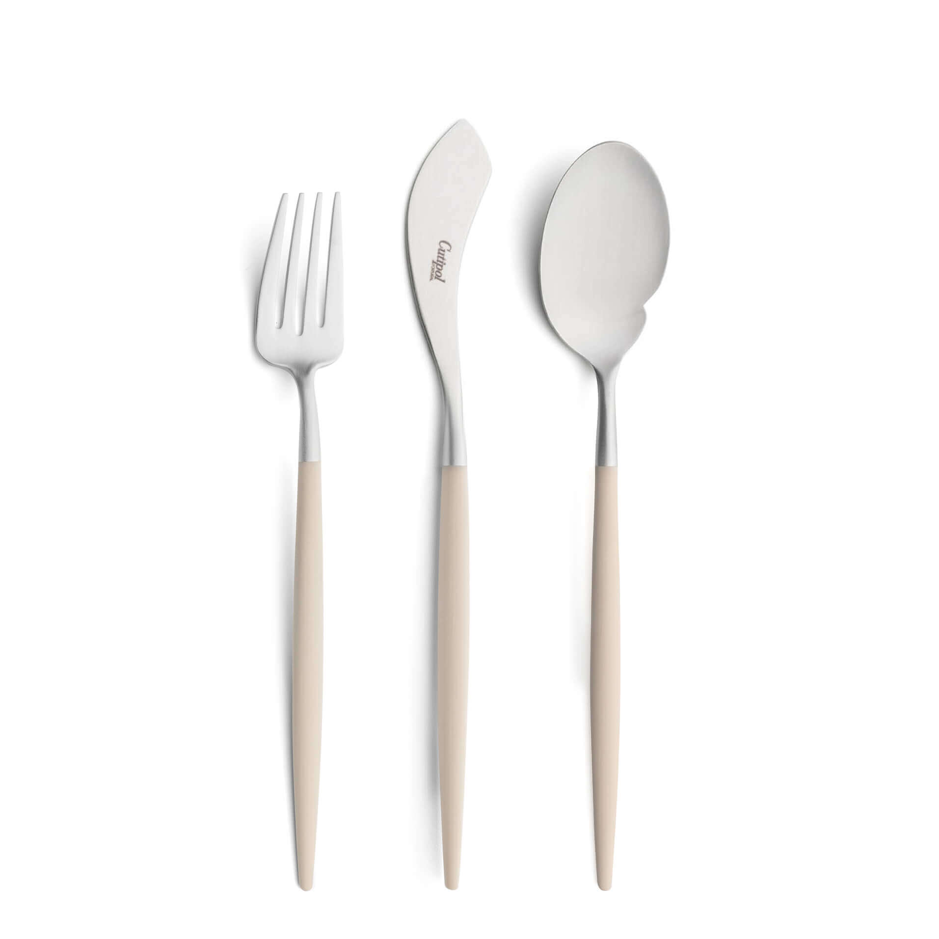 Cutipol Cutlery Goa Ivory with fish fork, fish knife and gourmet spoon