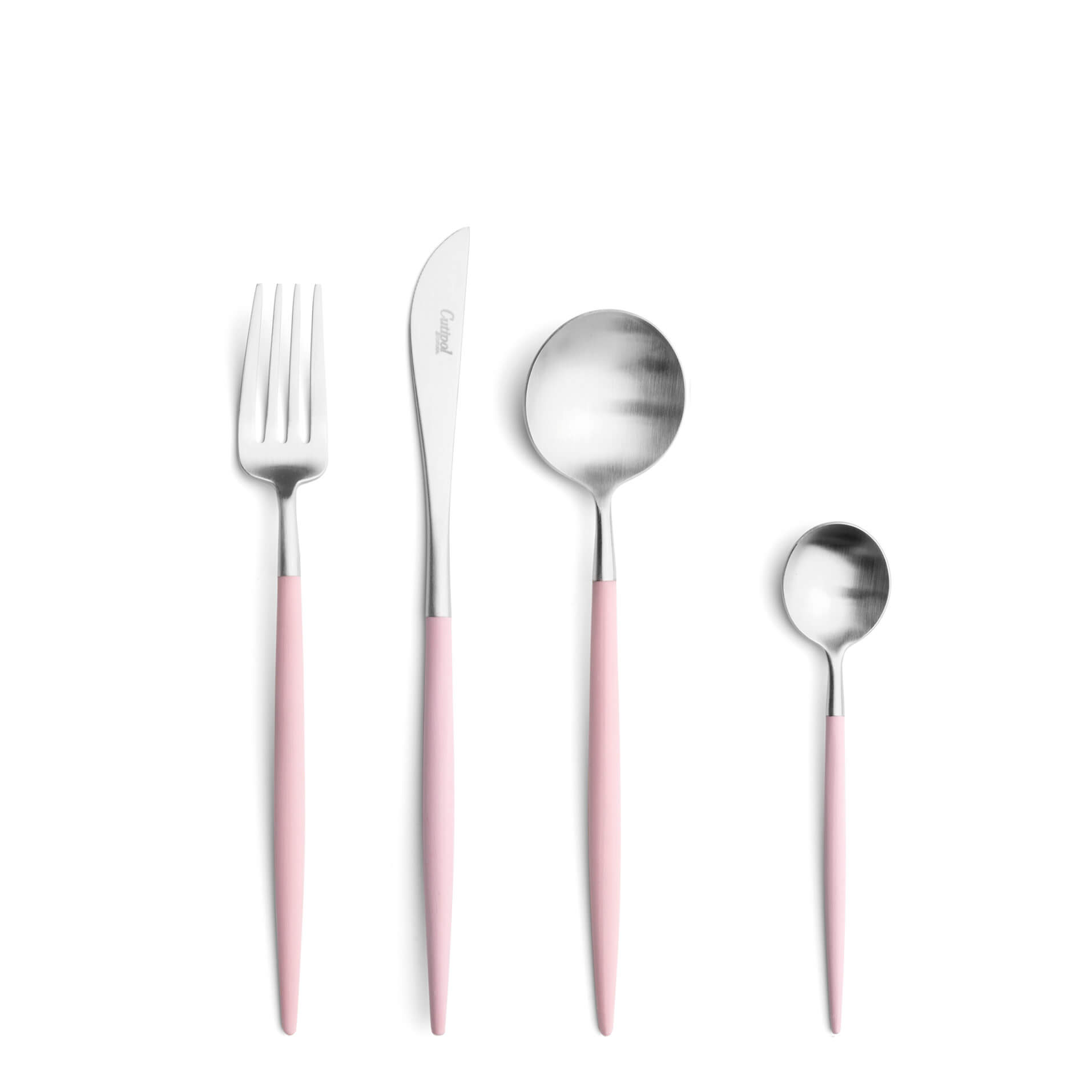 Cutipol Cutlery Goa Pink with dessert fork, dessert knife, dessert spoon and tea-coffee spoon