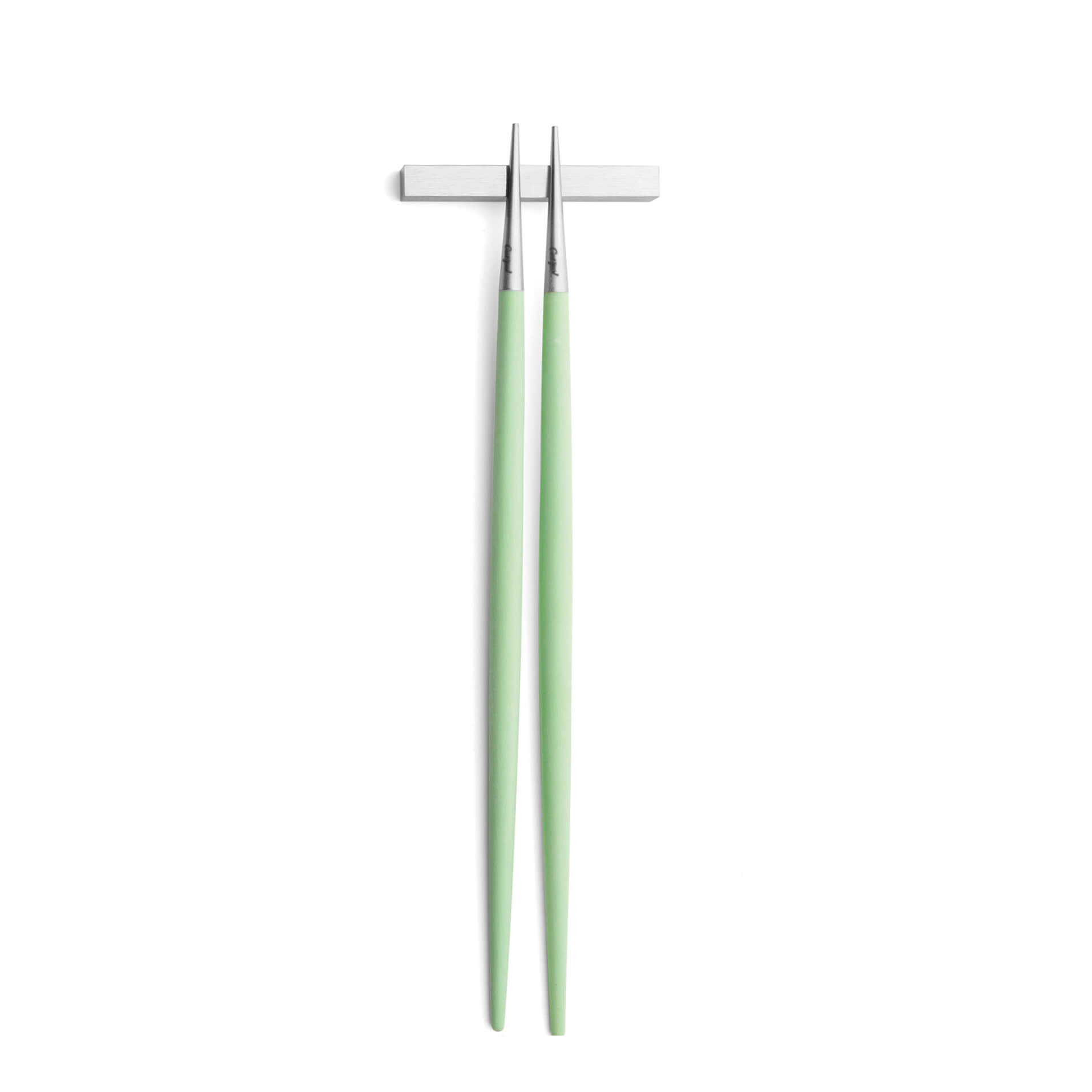 Chopsticks Cutipol Goa Celadon preto com suporte