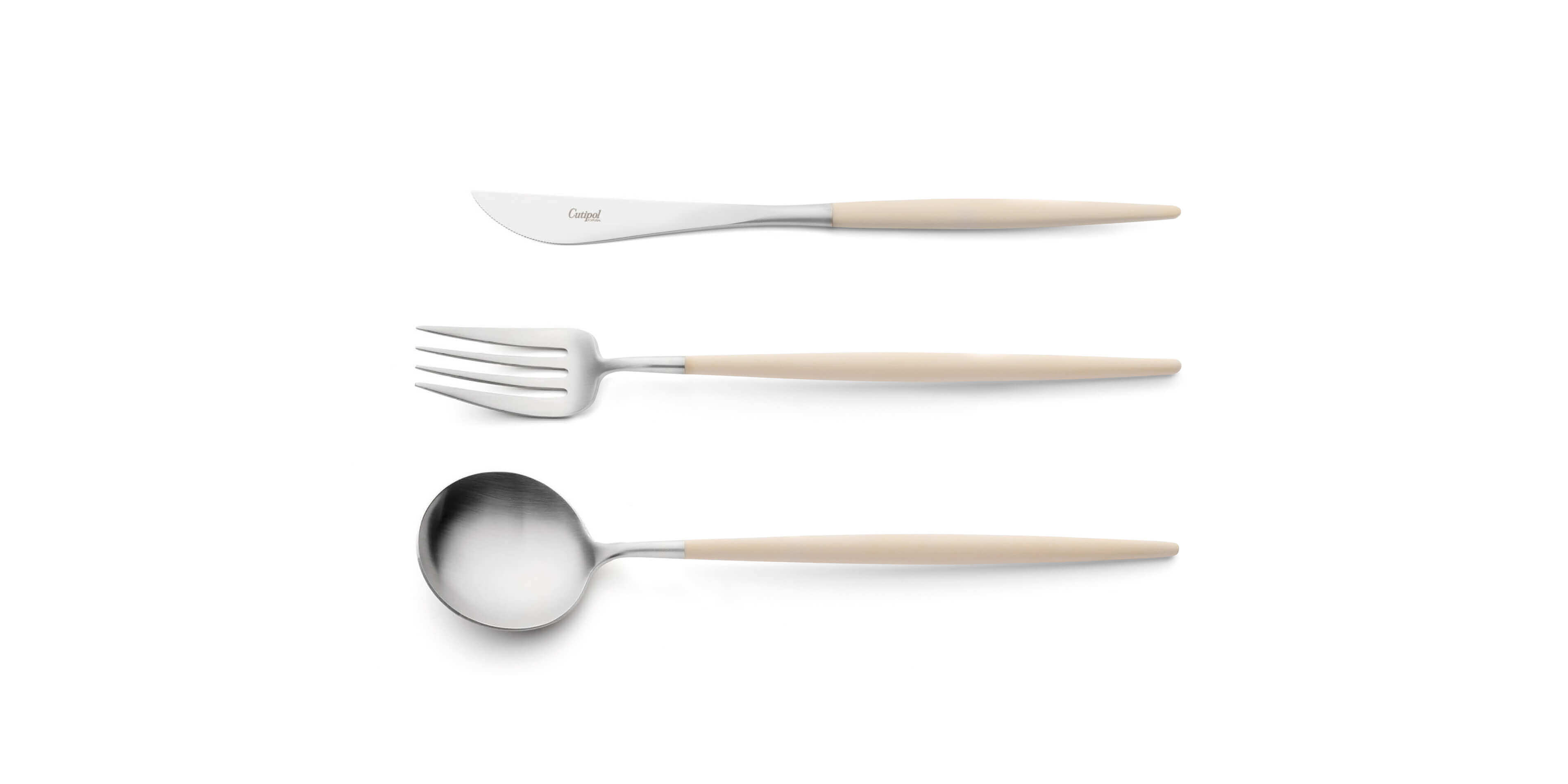 Serving spoon, serving fork and serving knife Cutipol Goa Ivory