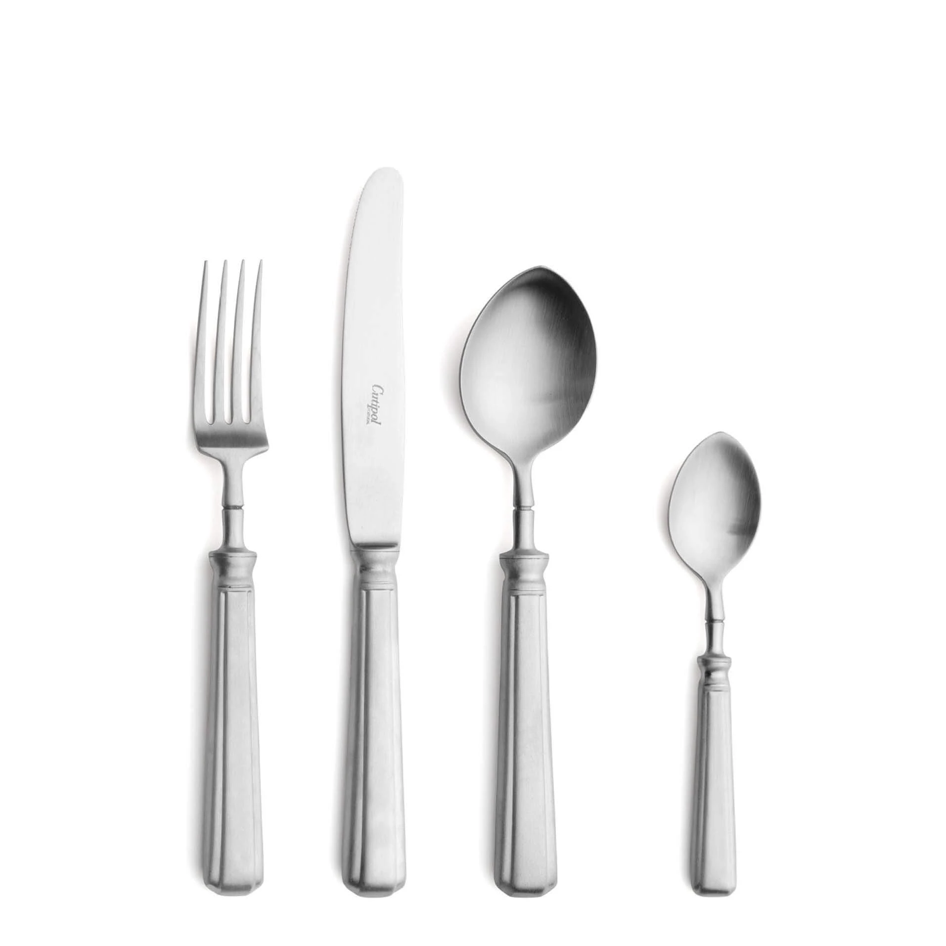 Cutipol Cutlery Piccadilly Matte with dessert fork, dessert knife, dessert spoon and tea-coffee spoon