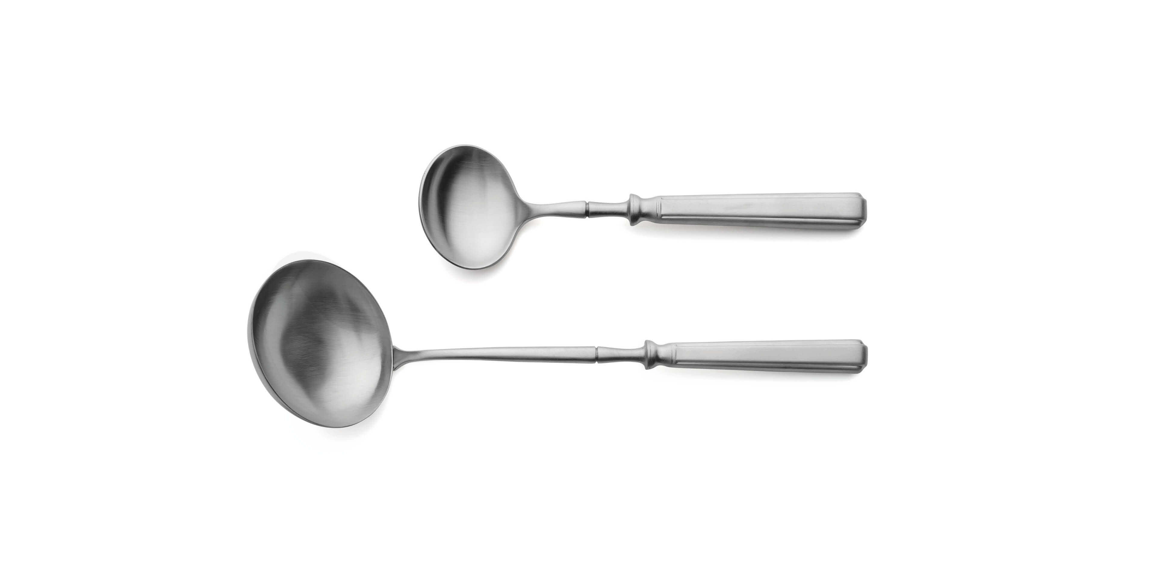 Cutipol Piccadilly Matte with soup ladle and sauce ladle