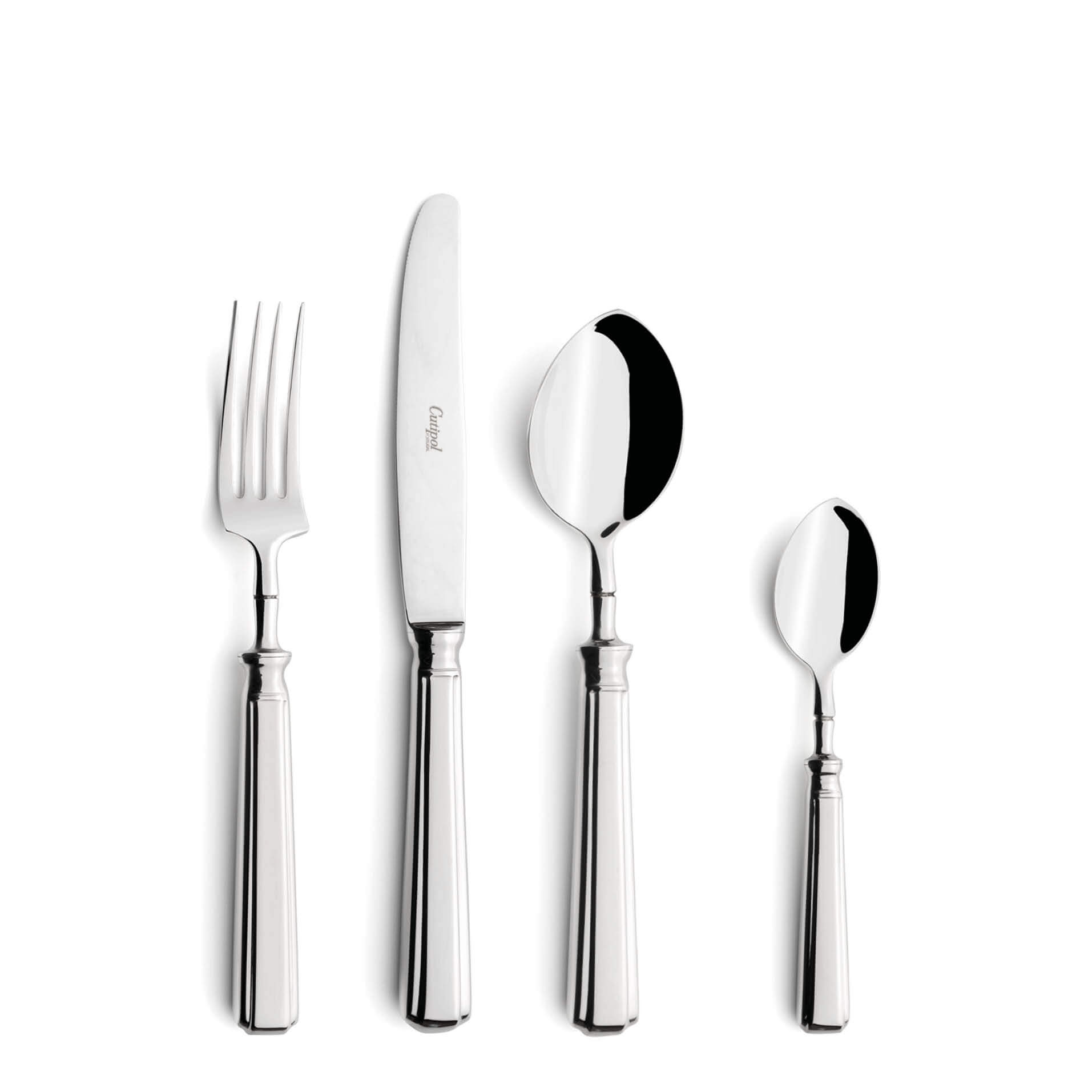 Cutipol Cutlery Piccadilly with dessert fork, dessert knife, dessert spoon and tea-coffee spoon