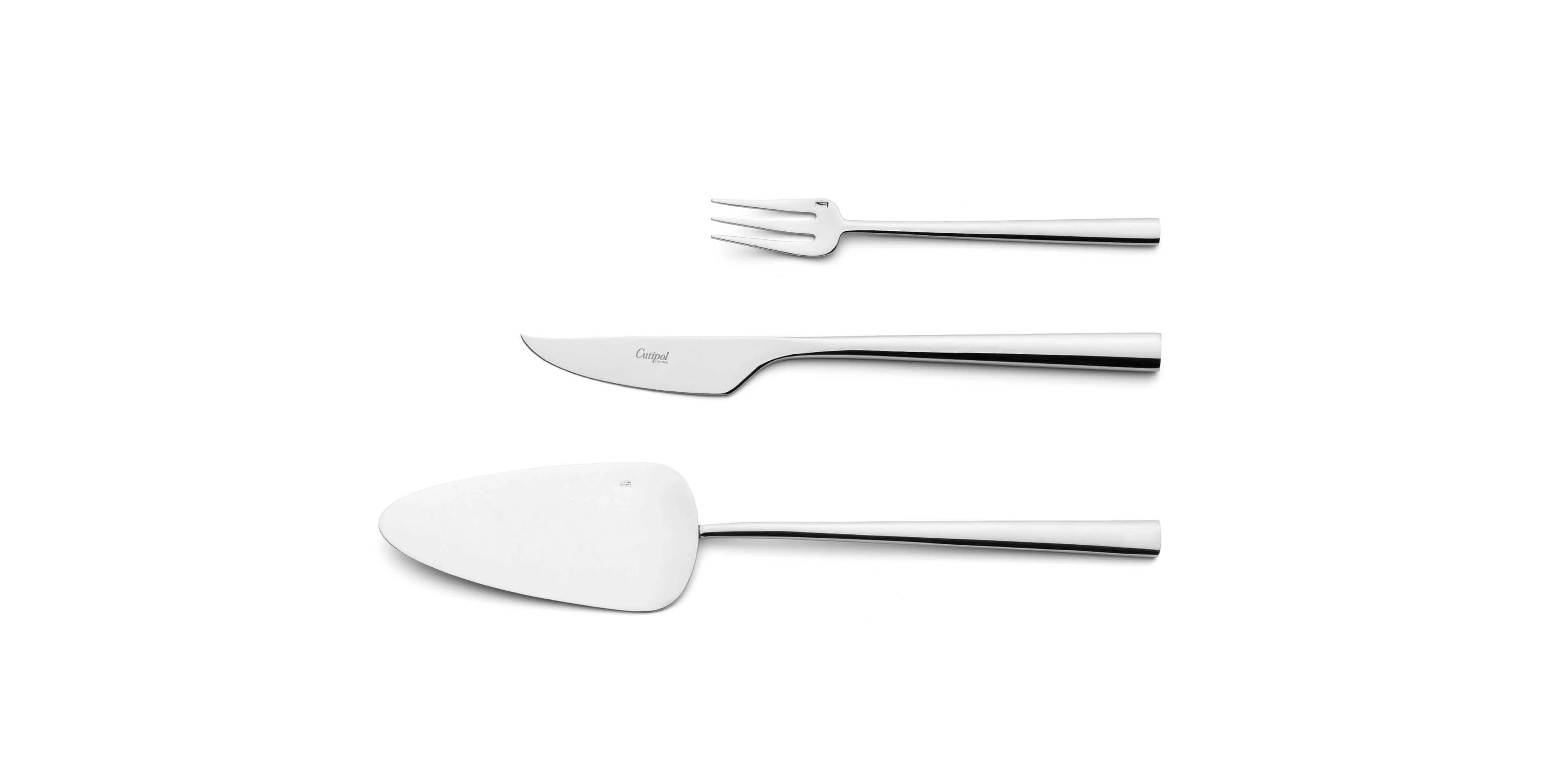 Pie Server, Cheese knife and pastry fork Cutipol Rondo