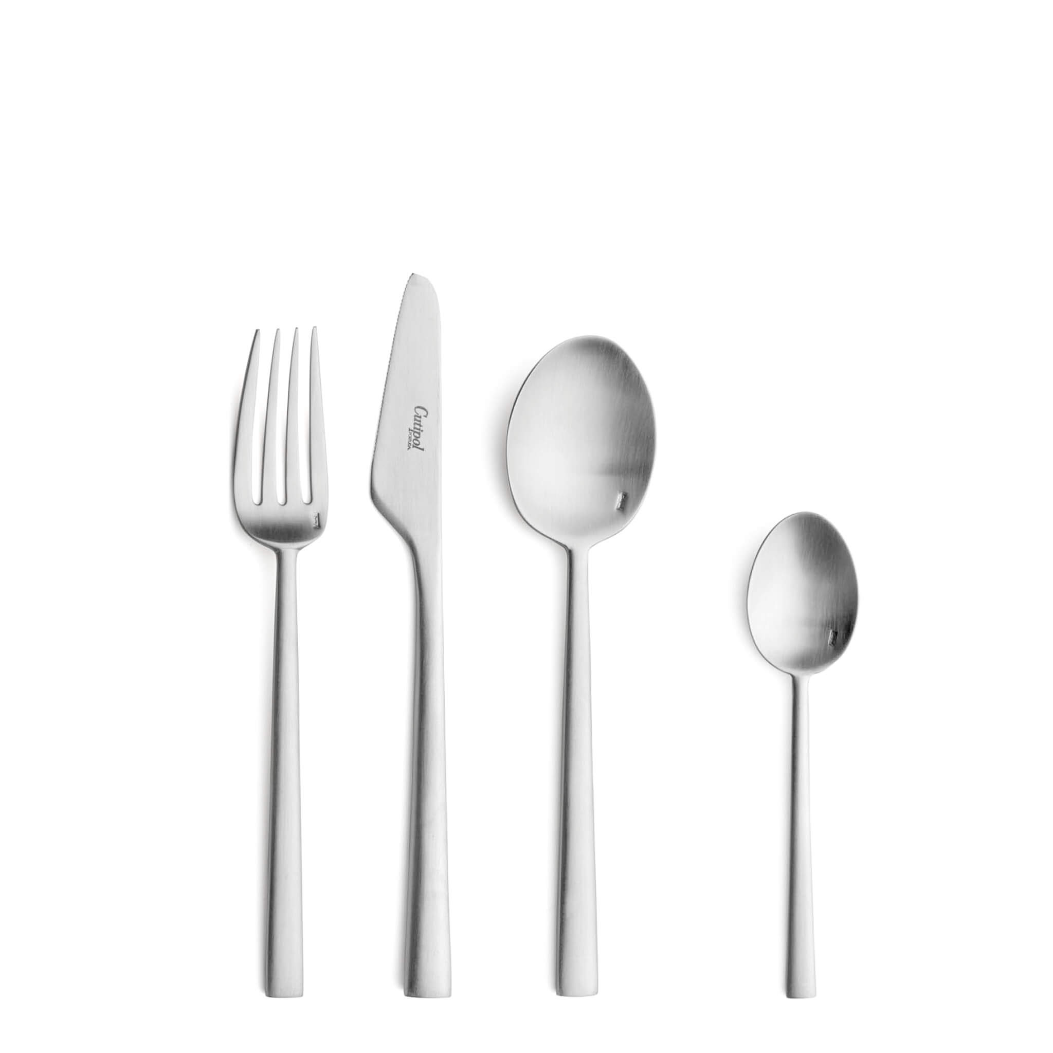 Cutipol Cutlery Rondo Matte with dessert fork, dessert knife, dessert spoon and tea-coffee spoon