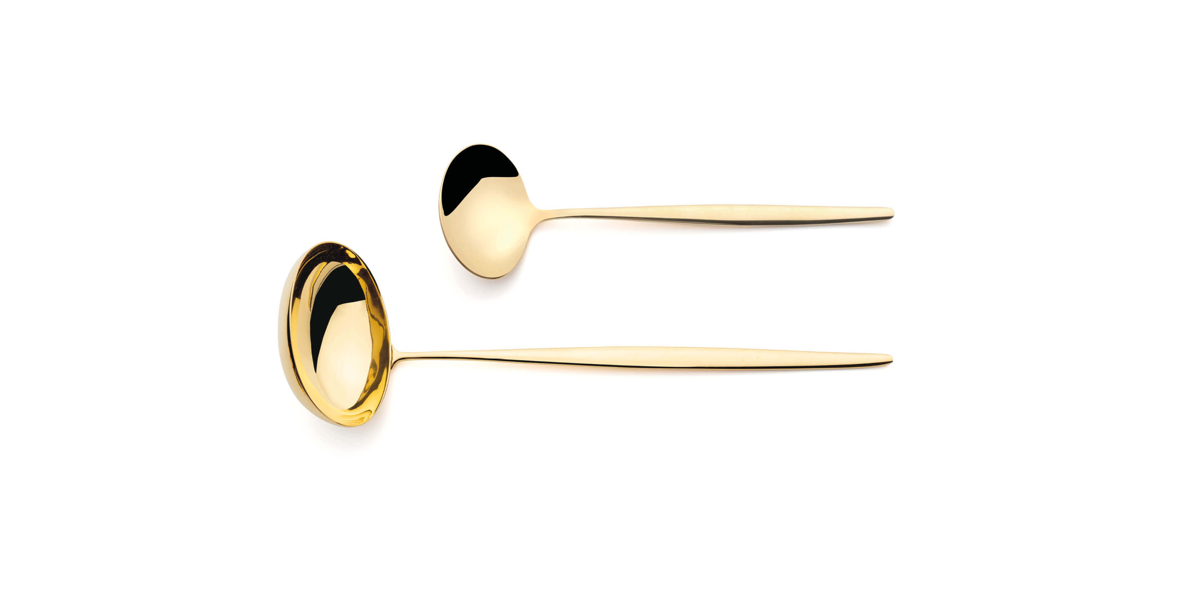 Cutipol Solo Gold with soup ladle and sauce ladle