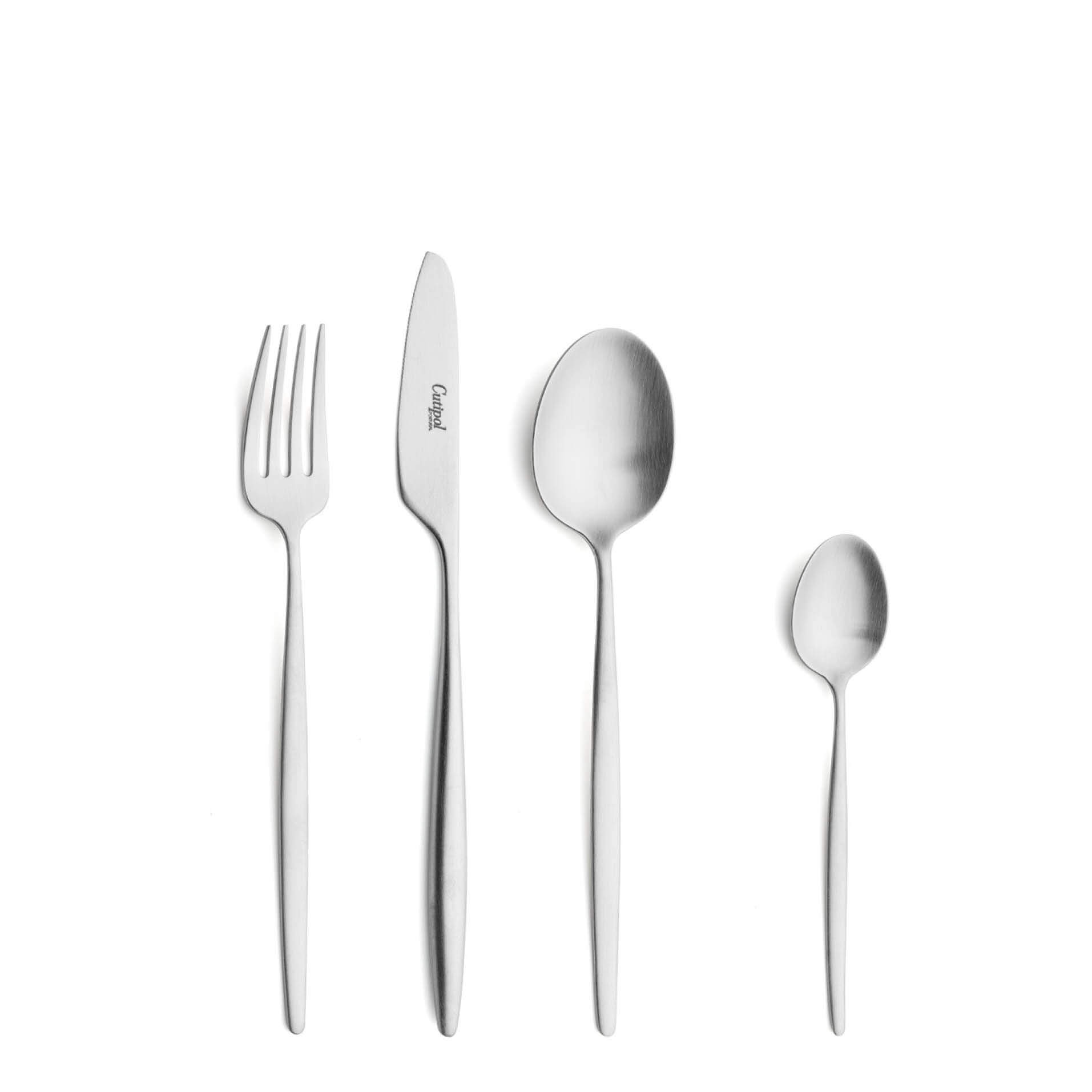 Cutipol Cutlery Solo Matte with dessert fork, dessert knife, dessert spoon and tea-coffee spoon